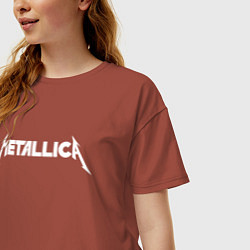 Футболка оверсайз женская Metallica, цвет: кирпичный — фото 2