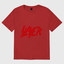 Футболка оверсайз женская Slayer, цвет: красный