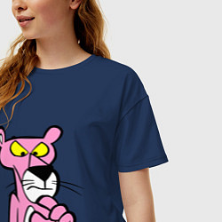 Футболка оверсайз женская Розовая пантера, цвет: тёмно-синий — фото 2