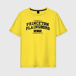 Футболка оверсайз женская Princeton Plainsboro, цвет: желтый