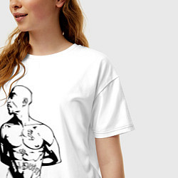 Футболка оверсайз женская 2pac, цвет: белый — фото 2