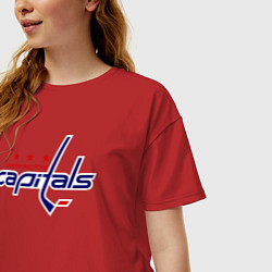 Футболка оверсайз женская Washington Capitals, цвет: красный — фото 2