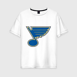 Футболка оверсайз женская St Louis Blues, цвет: белый