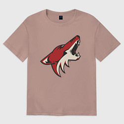 Футболка оверсайз женская Phoenix Coyotes, цвет: пыльно-розовый
