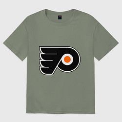 Футболка оверсайз женская Philadelphia Flyers, цвет: авокадо