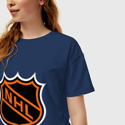 Футболка оверсайз женская NHL, цвет: тёмно-синий — фото 2