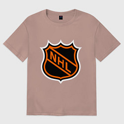 Футболка оверсайз женская NHL, цвет: пыльно-розовый