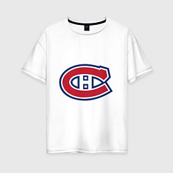 Футболка оверсайз женская Montreal Canadiens цвета белый — фото 1