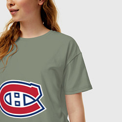 Футболка оверсайз женская Montreal Canadiens, цвет: авокадо — фото 2
