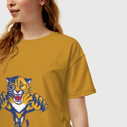 Футболка оверсайз женская Florida Panthers, цвет: горчичный — фото 2