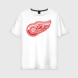 Футболка оверсайз женская Detroit Red Wings, цвет: белый