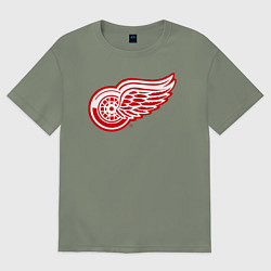 Футболка оверсайз женская Detroit Red Wings, цвет: авокадо