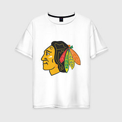 Футболка оверсайз женская Chicago Blackhawks, цвет: белый