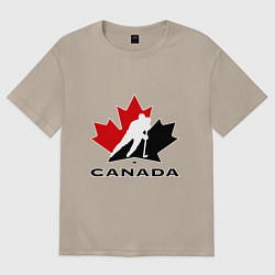 Футболка оверсайз женская Canada, цвет: миндальный