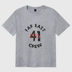 Футболка оверсайз женская Far East 41 Crew, цвет: меланж