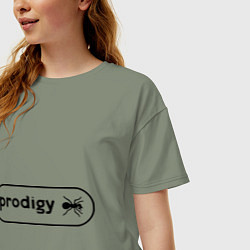 Футболка оверсайз женская Prodigy лого с муравьем, цвет: авокадо — фото 2