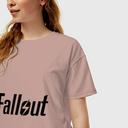 Футболка оверсайз женская Fallout, цвет: пыльно-розовый — фото 2