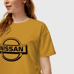 Футболка оверсайз женская Nissan club, цвет: горчичный — фото 2