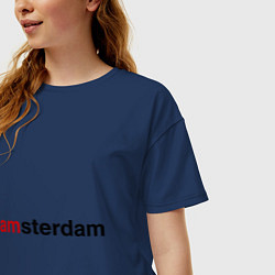 Футболка оверсайз женская I amsterdam, цвет: тёмно-синий — фото 2
