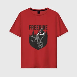 Футболка оверсайз женская Freeride, цвет: красный