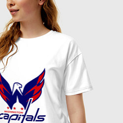 Футболка оверсайз женская Washington Capitals: Ovechkin, цвет: белый — фото 2