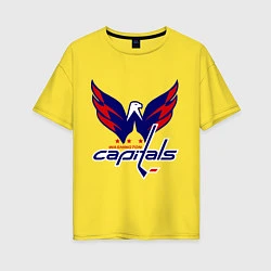 Футболка оверсайз женская Washington Capitals: Ovechkin, цвет: желтый