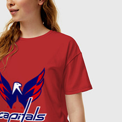 Футболка оверсайз женская Washington Capitals: Ovechkin, цвет: красный — фото 2