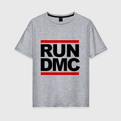 Футболка оверсайз женская Run DMC, цвет: меланж