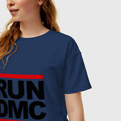Футболка оверсайз женская Run DMC, цвет: тёмно-синий — фото 2