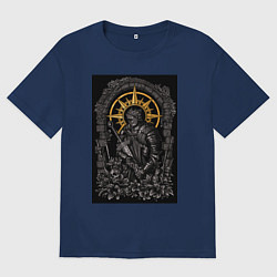 Футболка оверсайз женская Dark Souls: Warrior, цвет: тёмно-синий