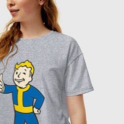 Футболка оверсайз женская Fallout Boy, цвет: меланж — фото 2