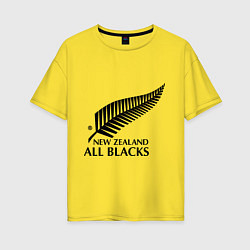 Футболка оверсайз женская New Zeland: All blacks, цвет: желтый