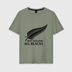 Футболка оверсайз женская New Zeland: All blacks, цвет: авокадо