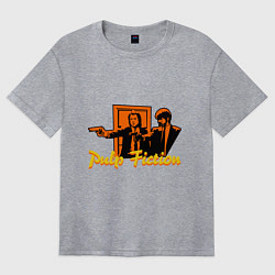 Футболка оверсайз женская Pulp Fiction, цвет: меланж