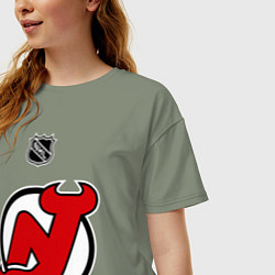 Футболка оверсайз женская New Jersey Devils: Kovalchuk 17, цвет: авокадо — фото 2