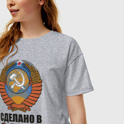 Футболка оверсайз женская Сделано в СССР, цвет: меланж — фото 2