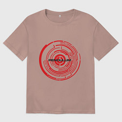 Футболка оверсайз женская Pendulum, цвет: пыльно-розовый