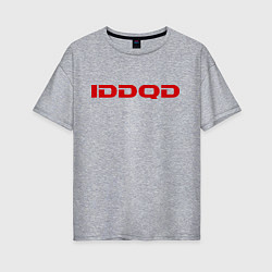 Футболка оверсайз женская IDDQD Doom, цвет: меланж