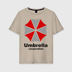 Футболка оверсайз женская Umbrella corporation, цвет: миндальный