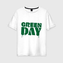 Футболка оверсайз женская Green Day, цвет: белый