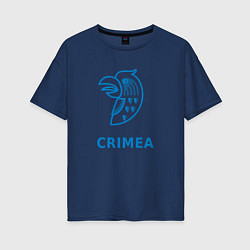 Футболка оверсайз женская Crimea, цвет: тёмно-синий