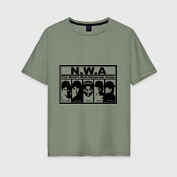 Футболка оверсайз женская NWA, цвет: авокадо