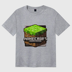 Футболка оверсайз женская Minecraft: Pocket Edition, цвет: меланж