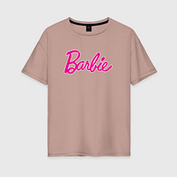 Футболка оверсайз женская Барби 3, цвет: пыльно-розовый