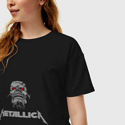 Футболка оверсайз женская Metallica scool, цвет: черный — фото 2