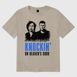 Футболка оверсайз женская Knockin on heaven's door, цвет: миндальный