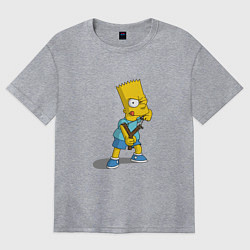 Футболка оверсайз женская Bad Bart, цвет: меланж