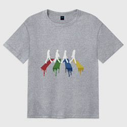 Футболка оверсайз женская Beatles Color, цвет: меланж