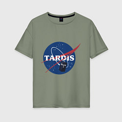 Футболка оверсайз женская Tardis NASA, цвет: авокадо