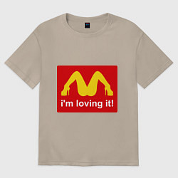 Футболка оверсайз женская Im lovin it!, цвет: миндальный